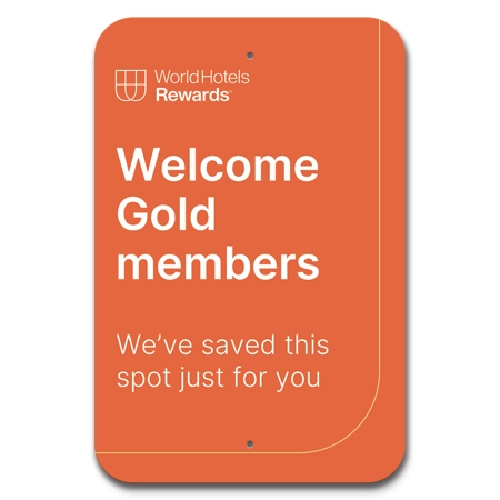 WorldHotels Rewards Welcome Sign