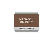 Manager on Duty Signs