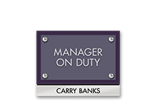 Manager on Duty Signs