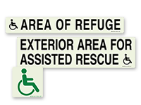 Area of Refuge/Rescue Signs