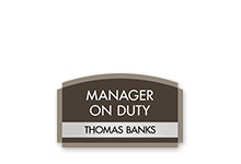 Manager On Duty Signs