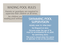 Pool/Spa Signs