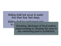 Pool/Spa Rule Signs