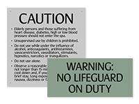 Pool/Spa Rule Signs