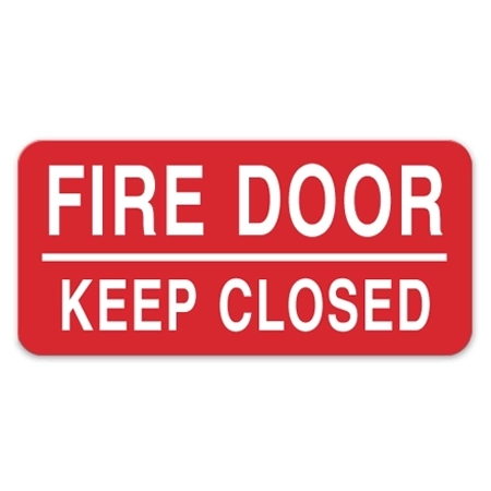 Fire Door - Keep Closed Label - 4 Pack