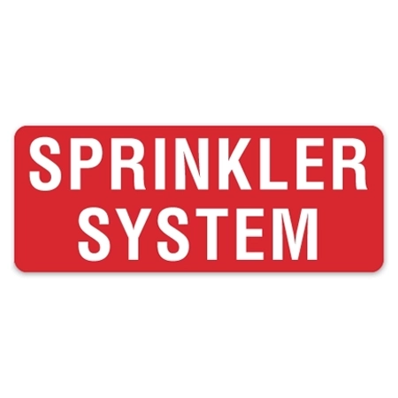 Sprinkler System Label