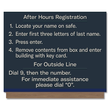 After Hours Registration Instructions SignFor Renovations Only