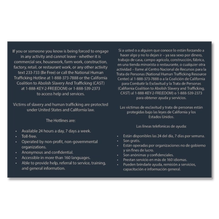 CA Bilingual Human Trafficking Notice