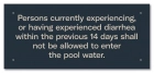 California Diarrhea Pool Sign