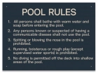 Connecticut Pool Rules Sign