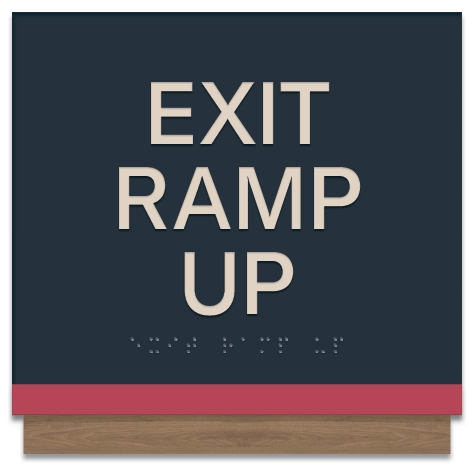 Exit Ramp UpEgress Sign - CA Compliant
