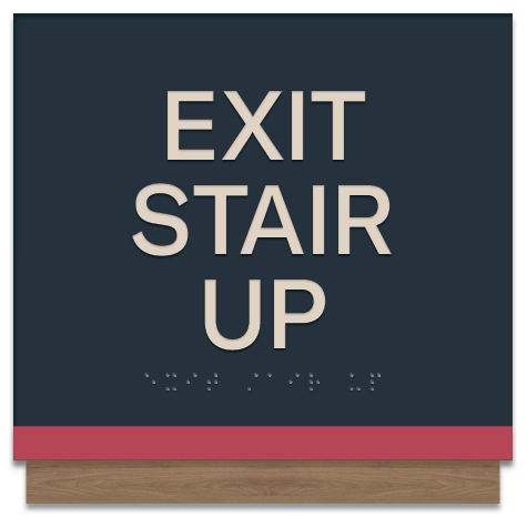 Exit Stair UpEgress Sign - CA Compliant