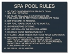 Florida Spa Pool Rules Sign
