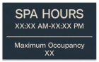 Georgia Spa Hours and Occupancy Sign