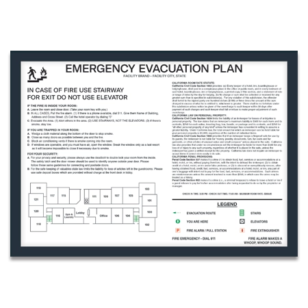 Guest Room Evacuation Plan