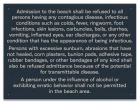 Illinois Beach Admission Rules Sign