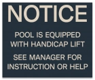 Illinois Handicap Lift Pool/Spa Sign