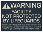 Illinois No Lifeguard Sign