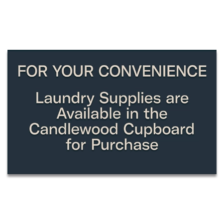 Laundry Supplies Sign