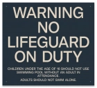 Maine No Lifeguard On Duty Warning Sign