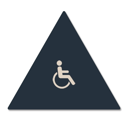 Men's Restroom Sign with ISA Symbol - California Code