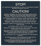 Mobile County, Alabama Spa Rules Sign