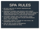 Montgomery County, Alabama Spa Rules Sign