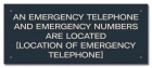 Nevada Emergency Phone Location Sign