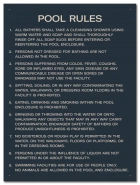 Nevada Pool Rules Sign