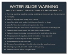 Nevada Water Slide Rules Sign