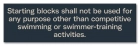 New York City Starting/Diving Blocks Pool Sign
