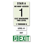 Photoluminescent Stairwell ID (Exit Level) 6 Floors or More