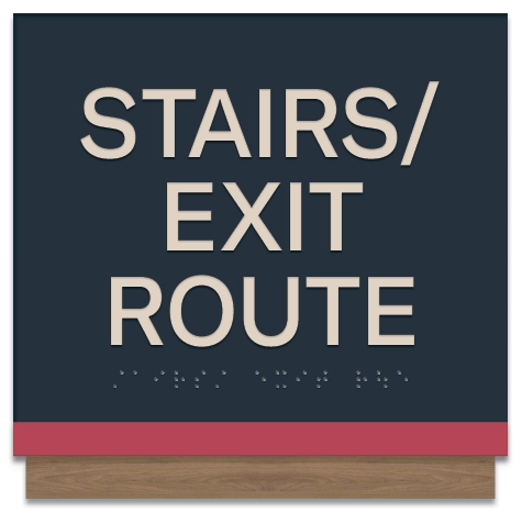 Stairs/Exit RouteEgress Sign - CA Compliant
