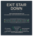 Standard Stairway Evacuation Plans - CA Compliant