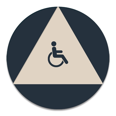 Unisex Restroom Sign with ISA Symbol - California Code