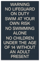 Virginia No Lifeguard Sign