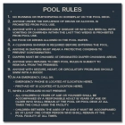 Washington Pool Rules Sign