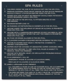 Washington Spa Rules Sign