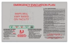 8.5" x 14" Brushed Silver Evacuation Map