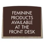 Feminine Products Available...