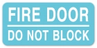 Fire Door - Do Not Block Label - 4 Pack