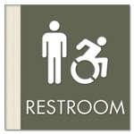 Restroom Sign w/Male & Dynamic ISA Symbols
