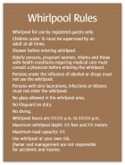 Whirlpool Rules Sign