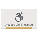 Accessible Entrance Sign w/Dynamic ISA Symbol
