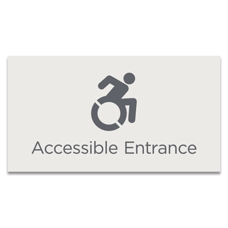 Accessible Entrance Sign w/Dynamic ISA Symbol - Exterior