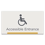 Accessible Entrance Sign w/ISA Symbol