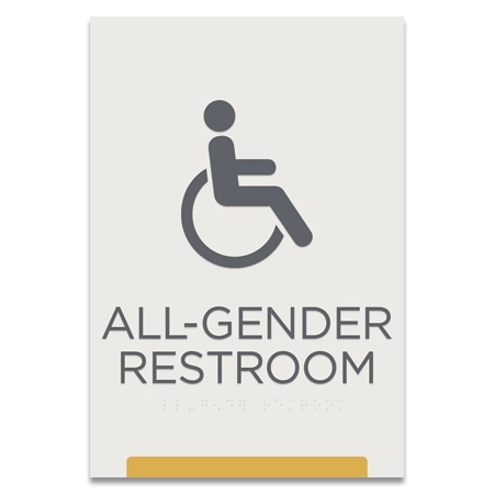 All-Gender Restroom Sign w/ISA Symbol