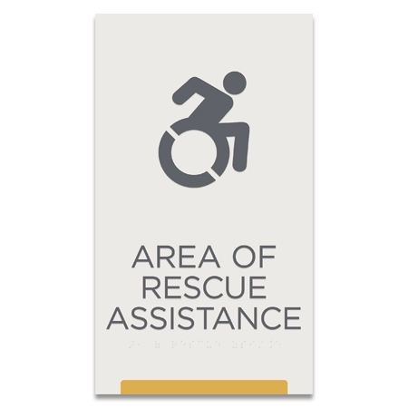 Area of Rescue Assistance Sign - NYC Compliant
