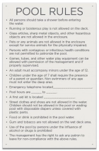 Arkansas Pool Rules Sign