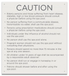 Arkansas Spa Rules Caution Sign